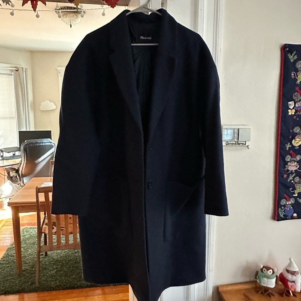 Madewell Navy Wool Coat
